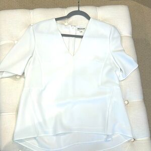 Whistles white v neck blouse size 10